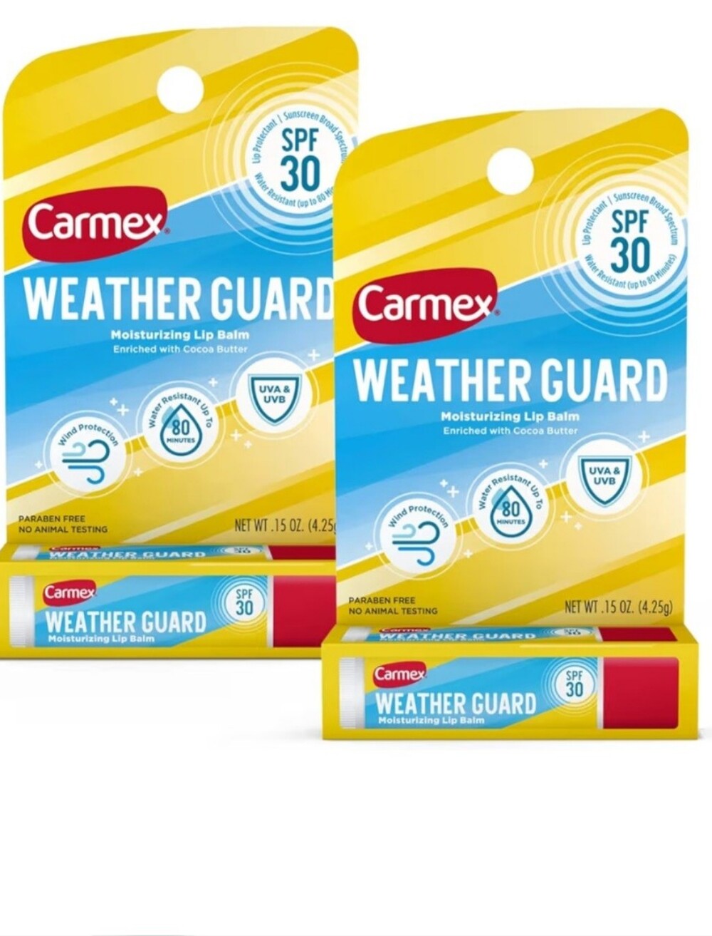 CARMEX WEATHER GUARD MOISTURE LIP BALM STICKS